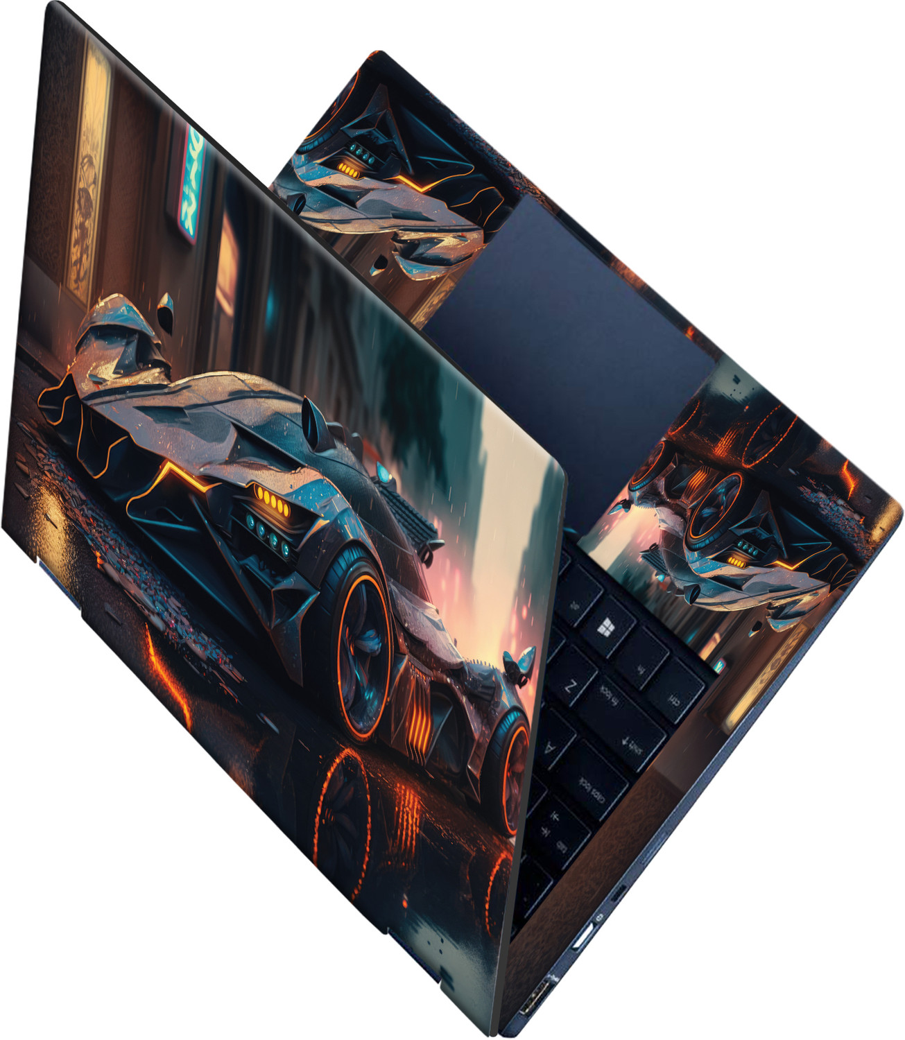 Image of Flipkart SmartBuy All Panel Stylish super car Vinyl Laptop Skin Compatible for 15.6 inch