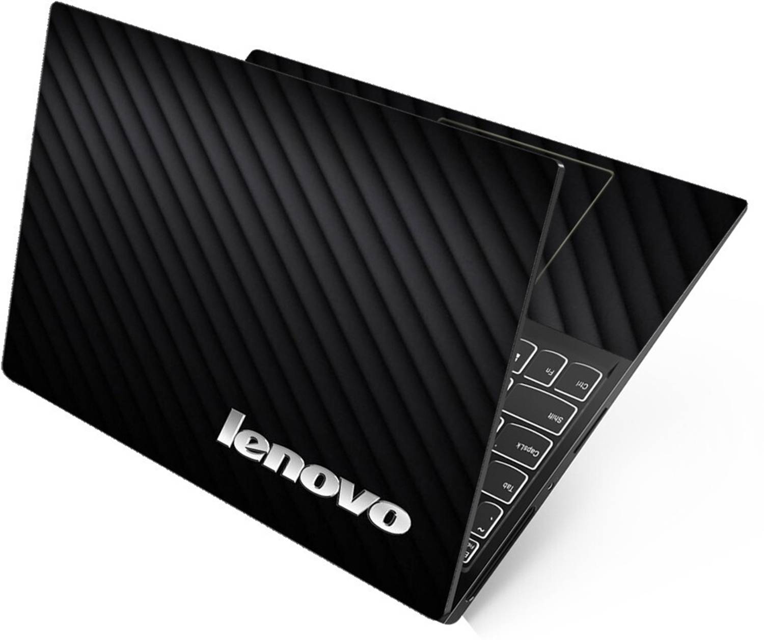 Anweshas HD Printed Full Panel Laptop Skin Sticker Vinyl Fits Size Upto 15 inches No Residue, Bubble Free, Waterproof - Lenovo on 3D Black Self Adhesive Vinyl Reusable Laptop Skin Compatible for 15.6 inch