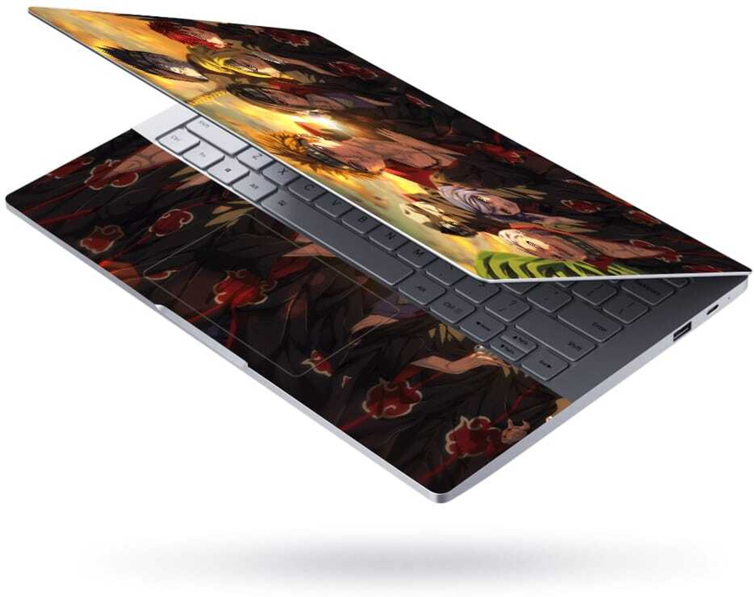 Image of Anweshas Full Body Laptop Skin Sticker Upto 15.6 inches - Akatsuki Organization Anime Self Adhesive Vinyl Reusable Laptop Skin Compatible for 15.6 inch