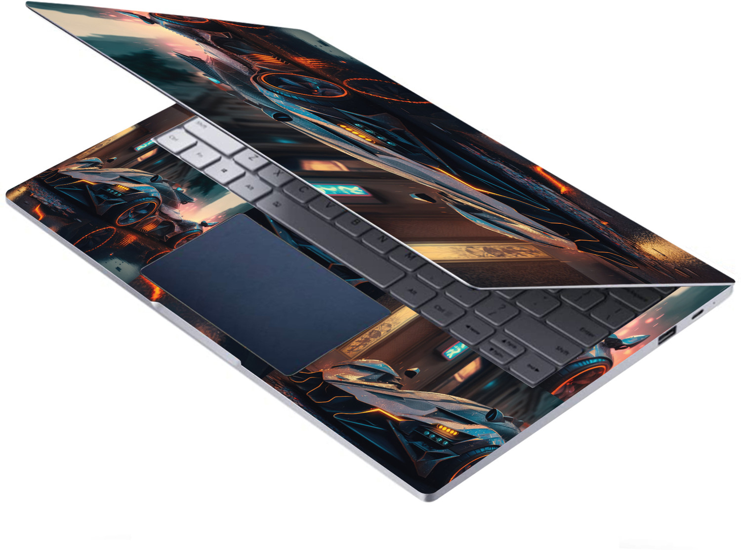 Image of Flipkart SmartBuy All Panel Stylish super car Vinyl Laptop Skin Compatible for 15.6 inch