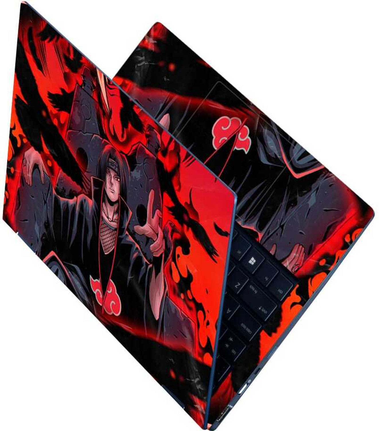 Image of Anweshas Full Body Laptop Skin Sticker Fits Size Upto 15.6 inches - Itachi Kingdom Self Adhesive Vinyl Reusable Laptop Skin Compatible for 15.6 inch