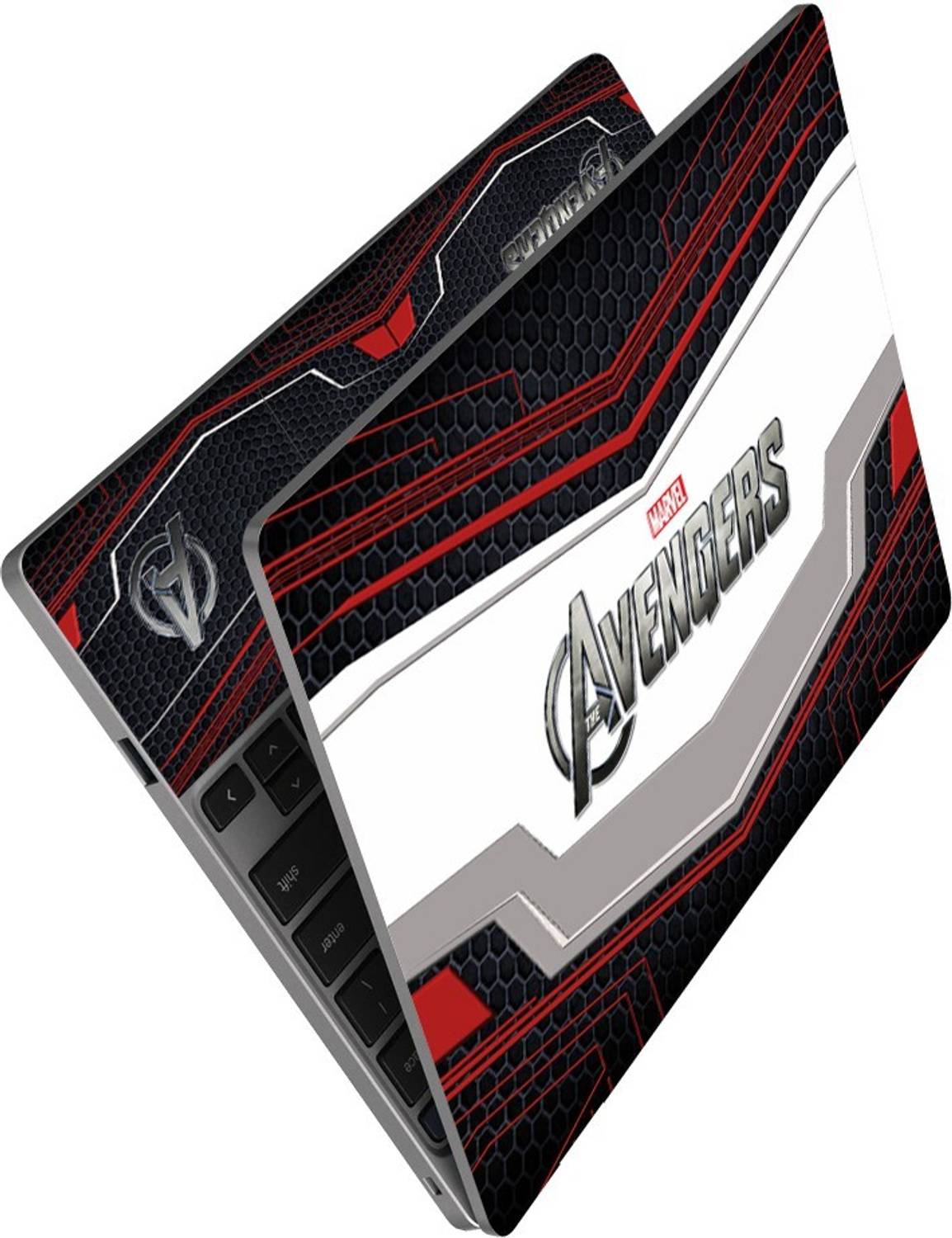 Anweshas HD Printed Full Panel Laptop Skin Sticker Vinyl Fits Size Upto 15 inches No Residue, Bubble Free, Waterproof - Avengers Honeycomb Self Adhesive Vinyl Reusable Laptop Skin Compatible for 15.6 inch