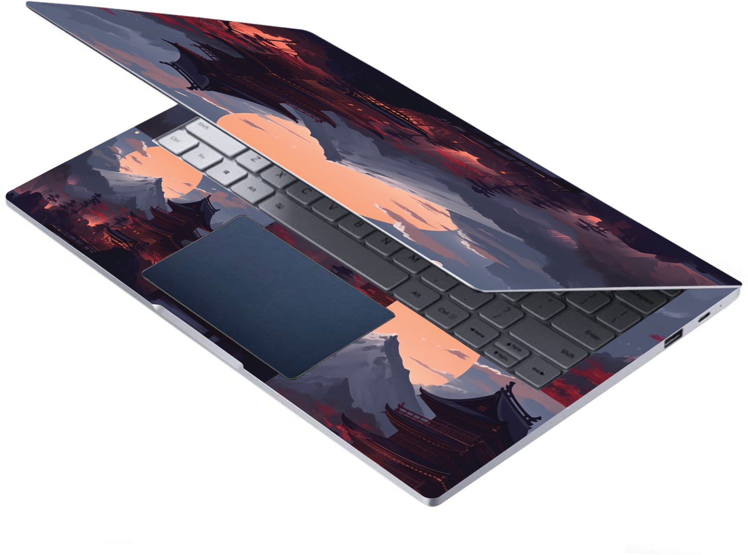 Image of Flipkart SmartBuy All Panel Japanese mountain Vinyl Laptop Skin Compatible for 15.6 inch (Theme: Illustrations)