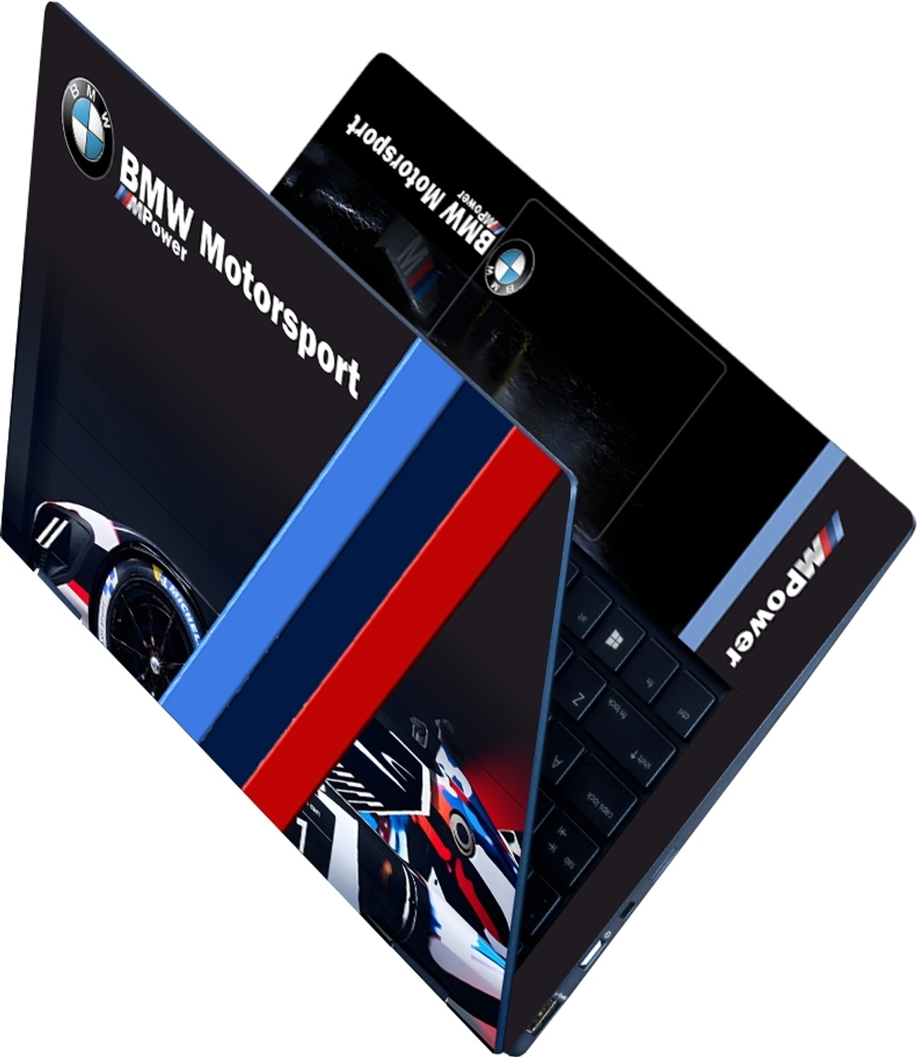 Image of Techfit Full Body Laptop Skin for Laptops Upto 15.6 Inch - Formula One FO8 HD Sticker No Residue Removable Self Adhesive Vinyl Reusable Laptop Skin Compatible for 16.5 inch