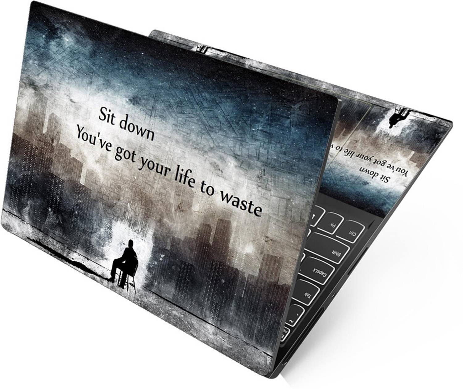 Anweshas Premium Vinyl HD Printed Easy to Install Full Panel Laptop Skin/Sticker/Decal for all Size Laptops upto 15.6 inch No Residue, Bubble Free - Sit Down Self Adhesive Vinyl Reusable Laptop Skin Compatible for 15.6 inch