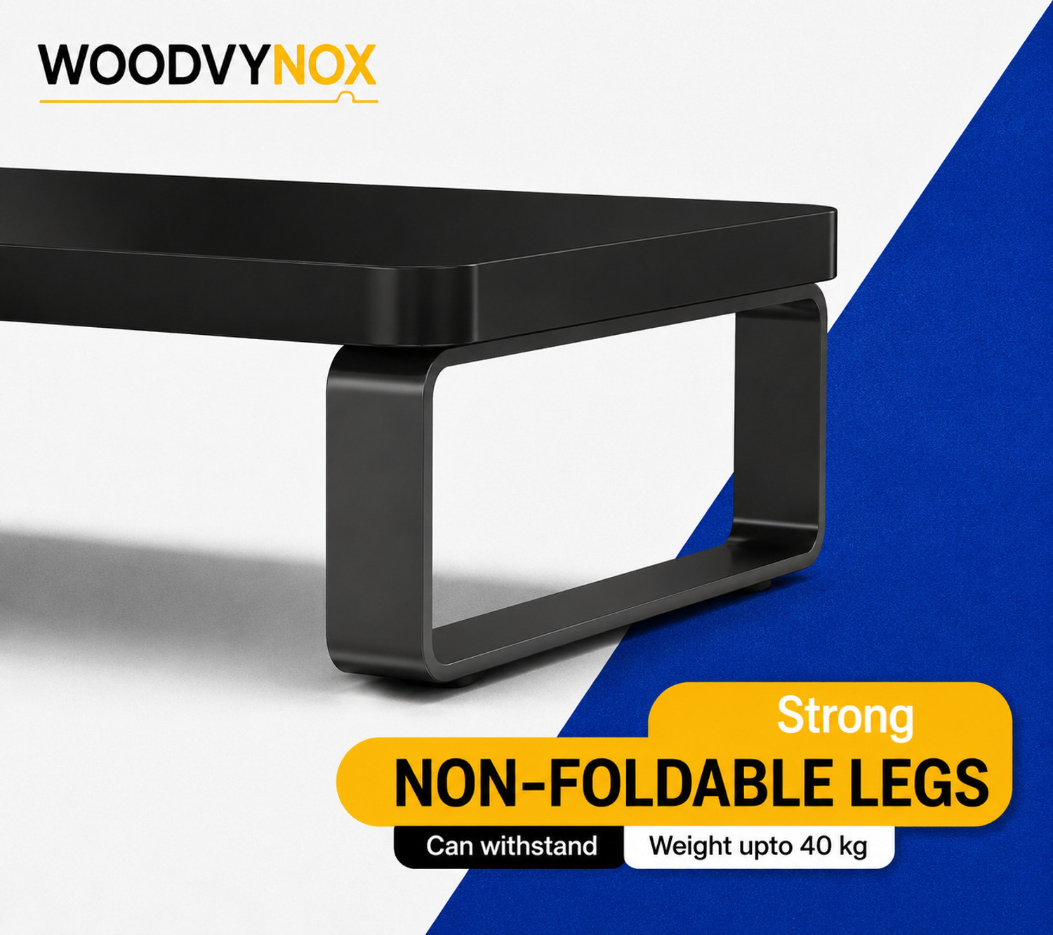 Image of Woodvynox WYNX-Monitor Stand-Rustic Red Wooden Laptop Stand Compatible with Universal Laptops