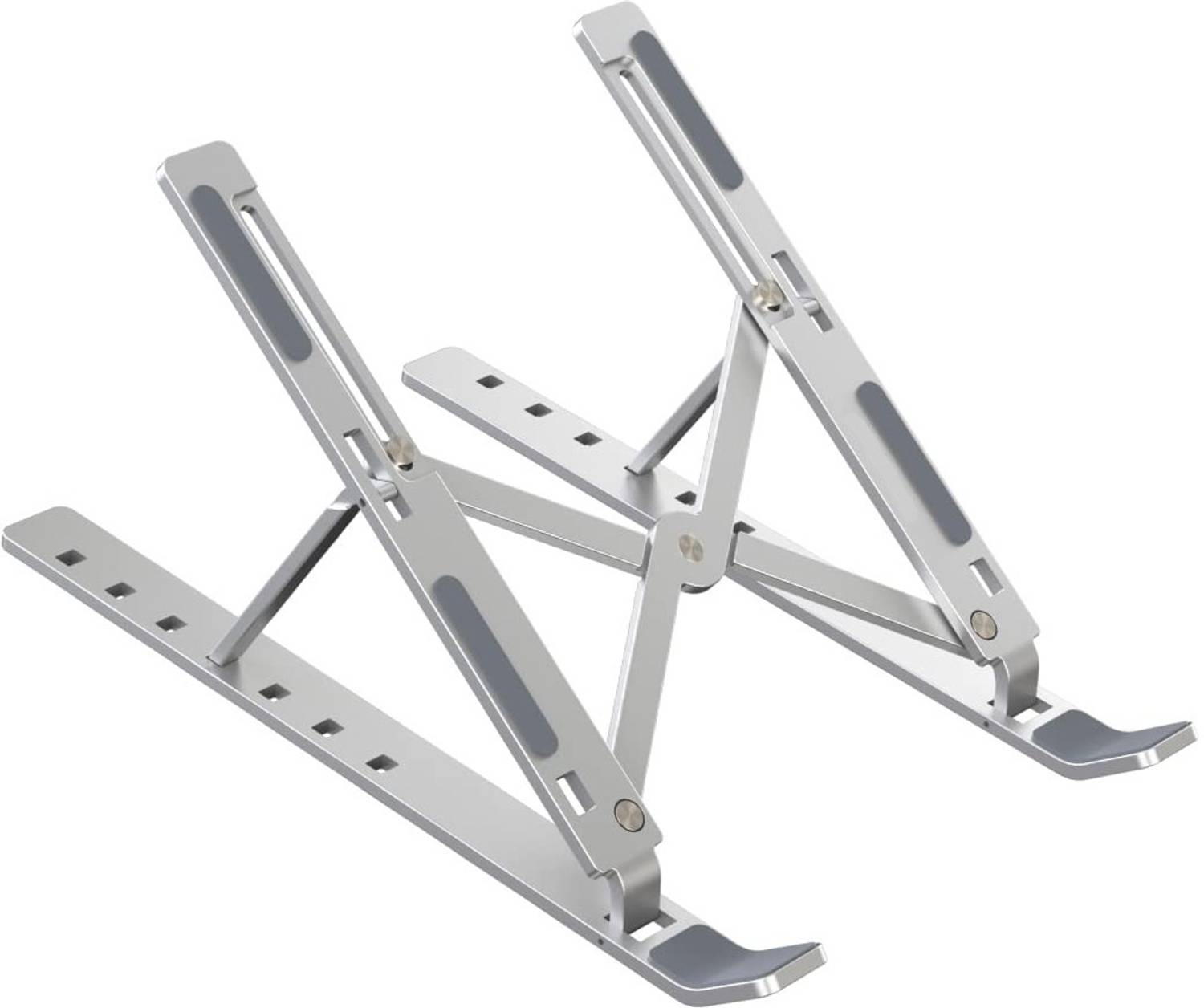 Qatalitic Portable Metal Frame Laptop Stand Holder, Multi Level Adjustable Aluminum Aluminium Laptop Stand with Adjustable Height Compatible with Universal Laptops