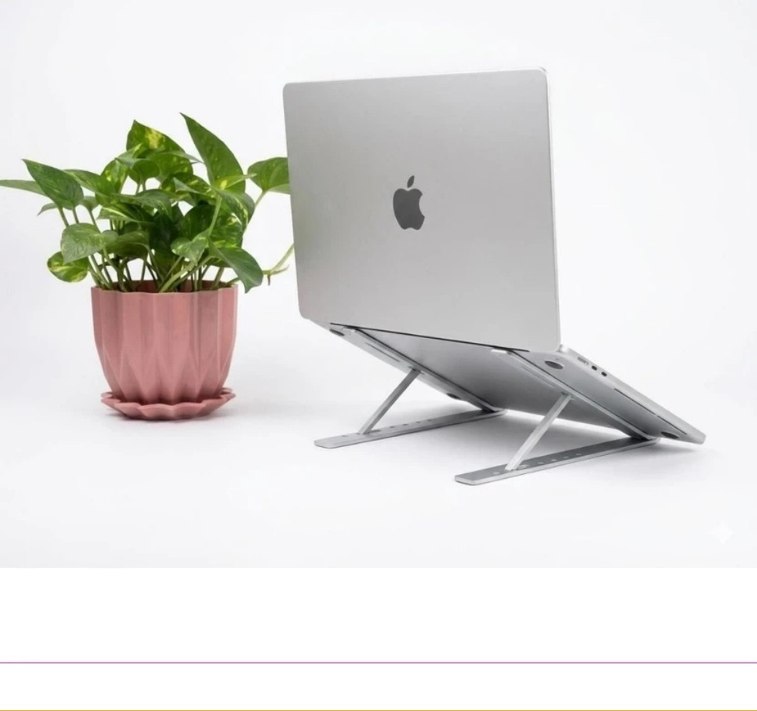 Image of HB ENTERPRISE Laptop Aluminium Stand 12 Aluminium Rotatable Laptop Stand with Adjustable Height Compatible with Universal Laptops