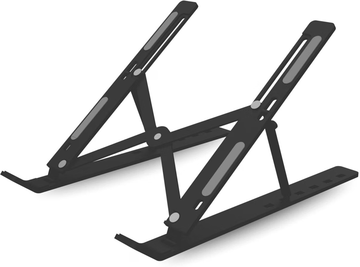 Image of TRYLA 7 Adjustable Foldable Portable Laptop Stand Aluminium Laptop Stand with Adjustable Height Compatible with Universal Laptops (Black)