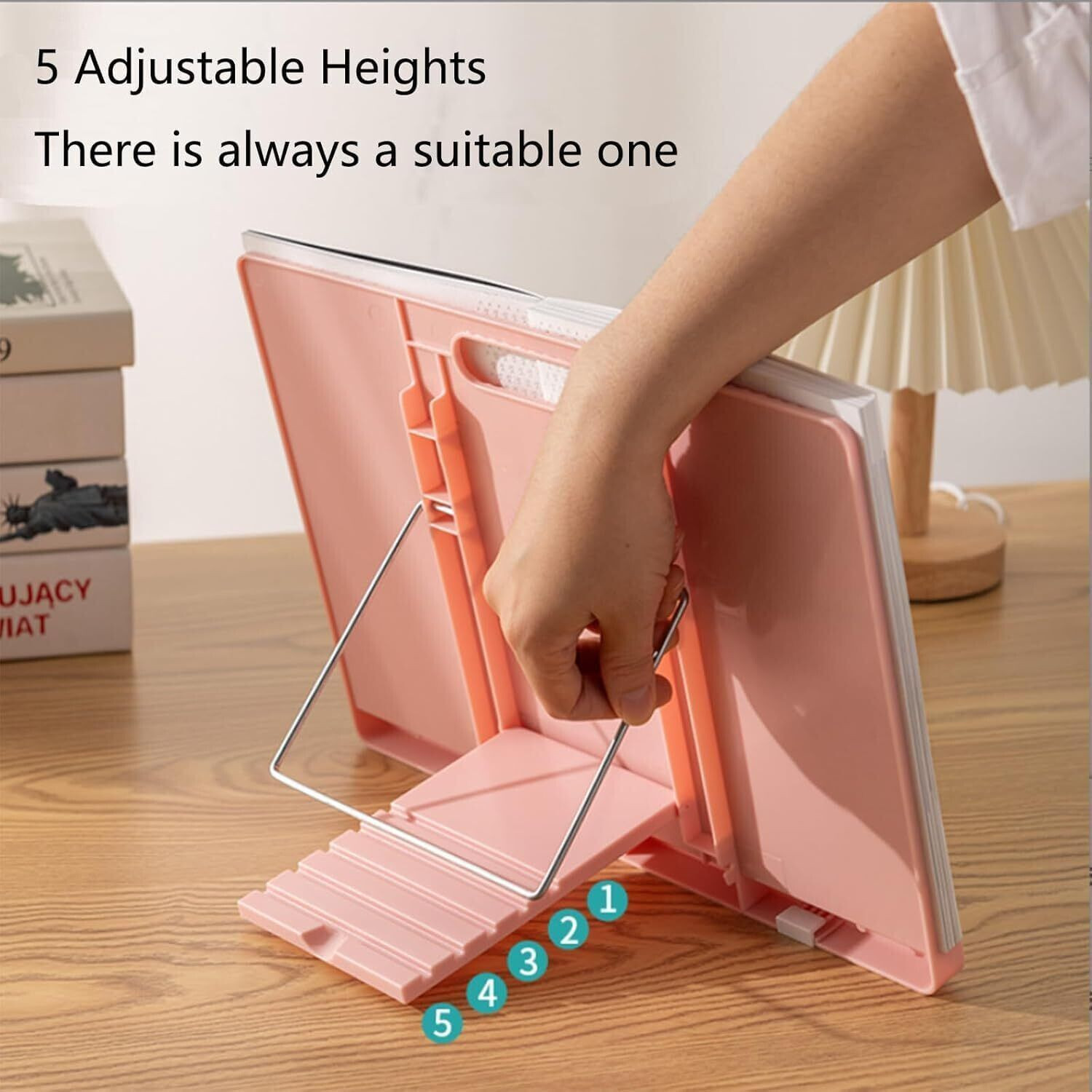 Image of TARKAN Multifunctional Book Stand, Reading Holder Plastic Laptop Stand with Adjustable Height Compatible with Universal Laptops