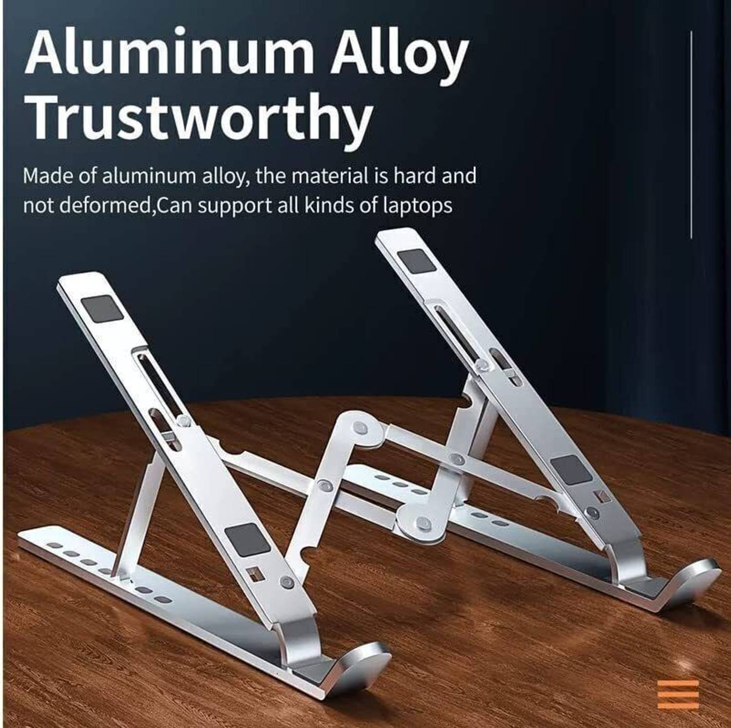 JTP LAPTOP STAND Aluminium Laptop Stand with Adjustable Height Compatible with 26 - 35 cm Laptops