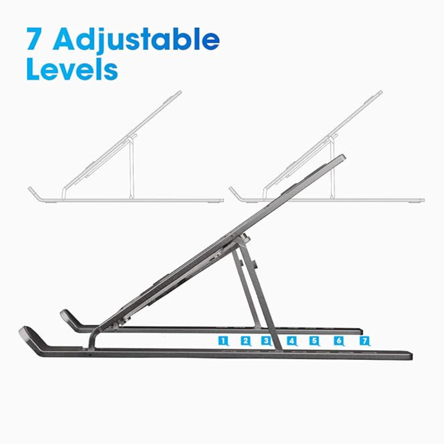 Image of ZEBRONICS NS2000 Aluminium Desk Stand Laptop Stand with Adjustable Height Compatible with Universal Laptops