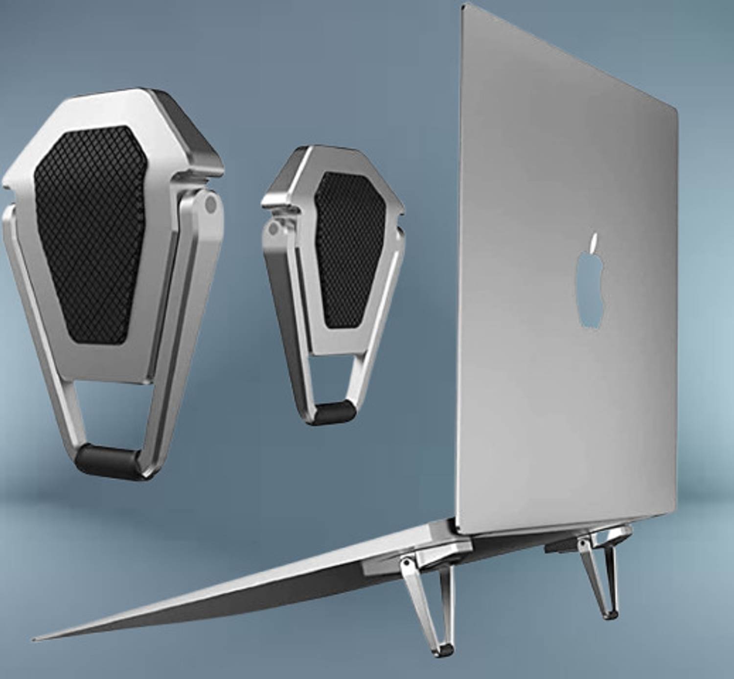 Redclip Portable Invisible Laptop Stand-2PCS, Mini Aluminum Cooling PadDesk Stand _16 Portable Mini Aluminum Laptop Stand 2Pcs, Stand for Laptop Stand_28 Aluminium Laptop Stand with Adjustable Height Compatible with Universal Laptops