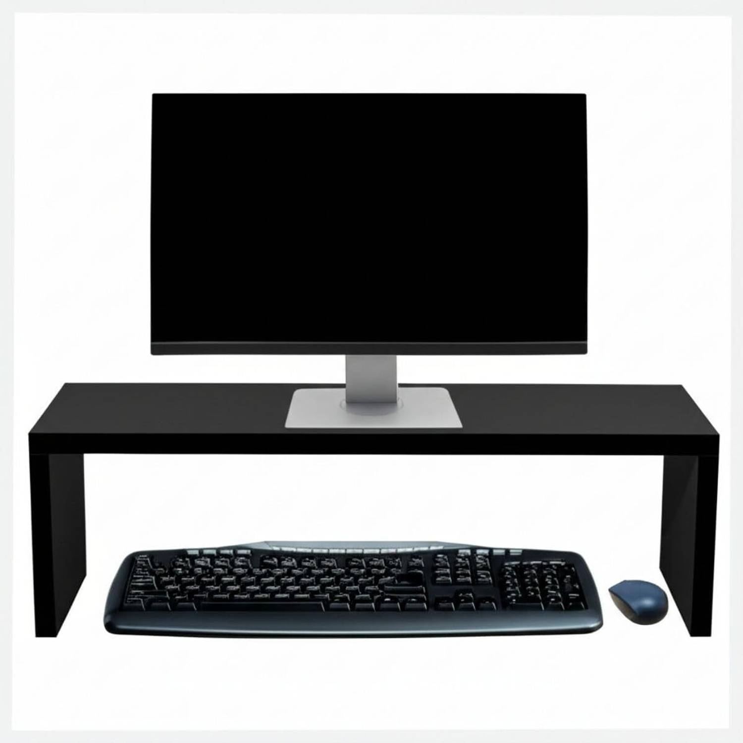 UniShop monitor riser Wooden Monitor Stand Riser with Storage Shelf (60 x 20 x 20 cm) Wooden Laptop Stand Compatible with Universal Laptops
