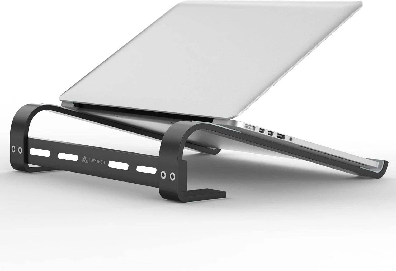 AMEXTRON Ventilated Lapdesk Adjustable Foldable Portable Laptop Stand Aluminum Aluminium Laptop Stand Compatible with 36 - 39cm Laptops