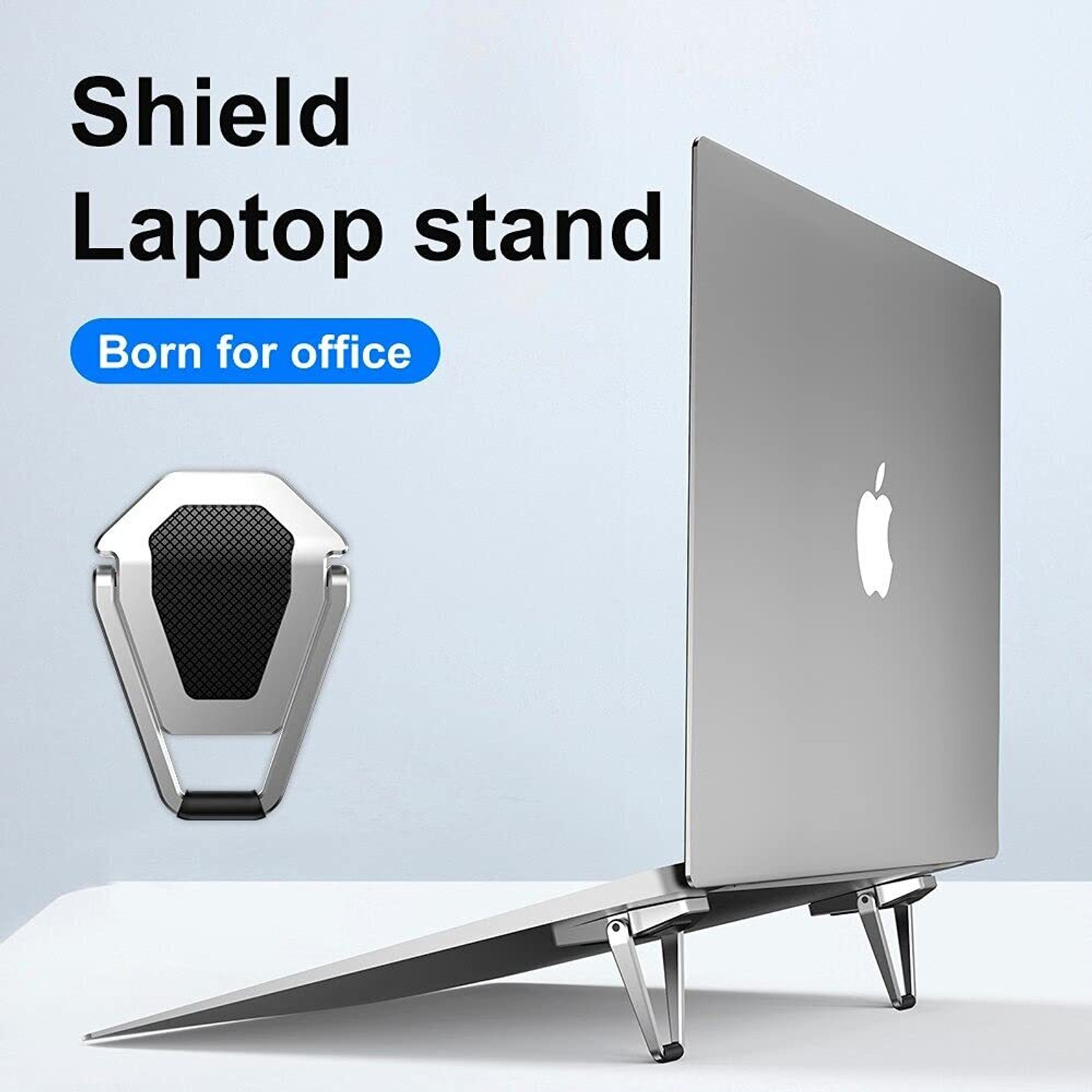 Image of nextwave Mini Laptop Stand Foldable | Compact & Design Aluminum Anti-Slip base 4 IN 1 LAPTOP STAND + BOOK Stand + TAB STAND + MOBILE STAND Aluminium Floor and Desk Stand Rotatable Laptop Stand with Adjustable Height Compatible with Universal Laptops