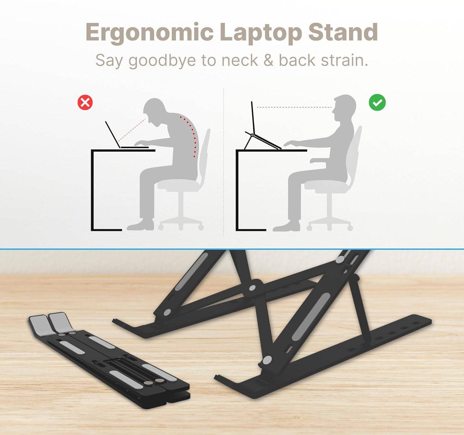 GEONIX Trek T3 GXT3 Aluminium Laptop Stand - Image 4