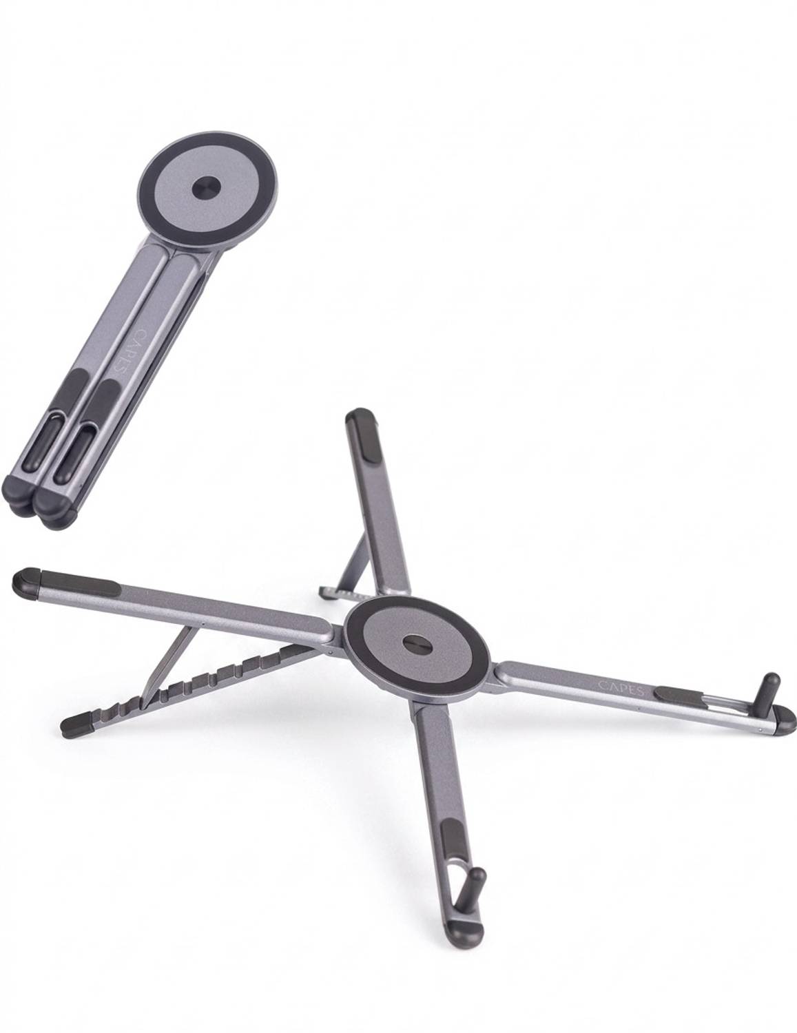 AVTANE 3-in-1 Foldable Adjustable Height Magnetic Aluminum Laptop Holder Stand 3-in-1 Foldable Adjustable Height Magnetic Aluminum Laptop Holder Stand Aluminium Rotatable Laptop Stand with Adjustable Height Compatible with Universal Laptops