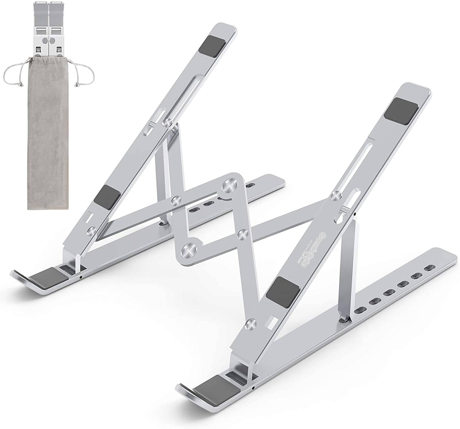 Cosmic Byte Laptop Rack Laptop Rack Aluminium Laptop Stand with Adjustable Height Compatible with Universal Laptops