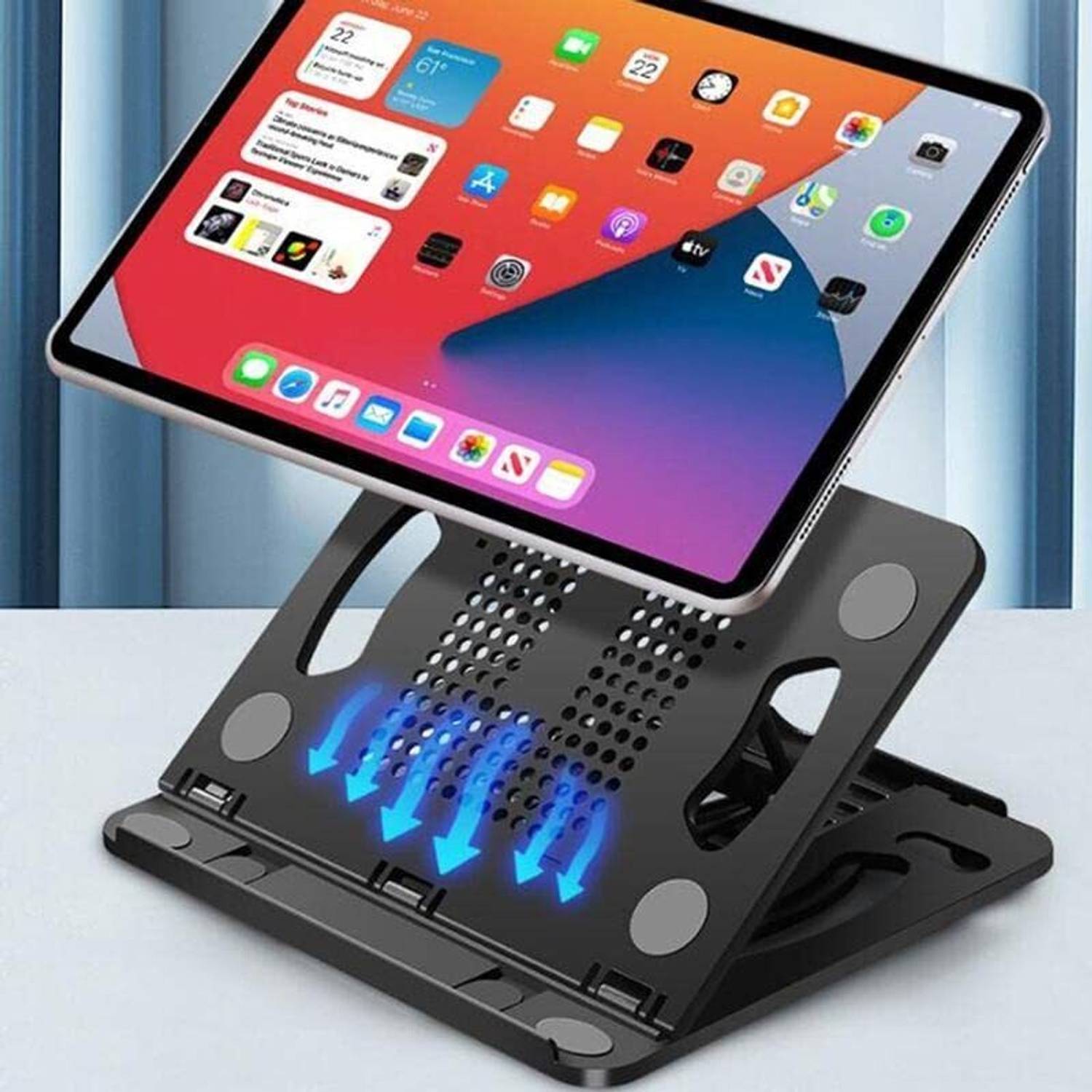 Manogyam Multifunction Laptop Stand,Portable Rotatable Laptop Tablet Adjustable Plastic Rotatable Laptop Stand with Adjustable Height Compatible with Universal Laptops