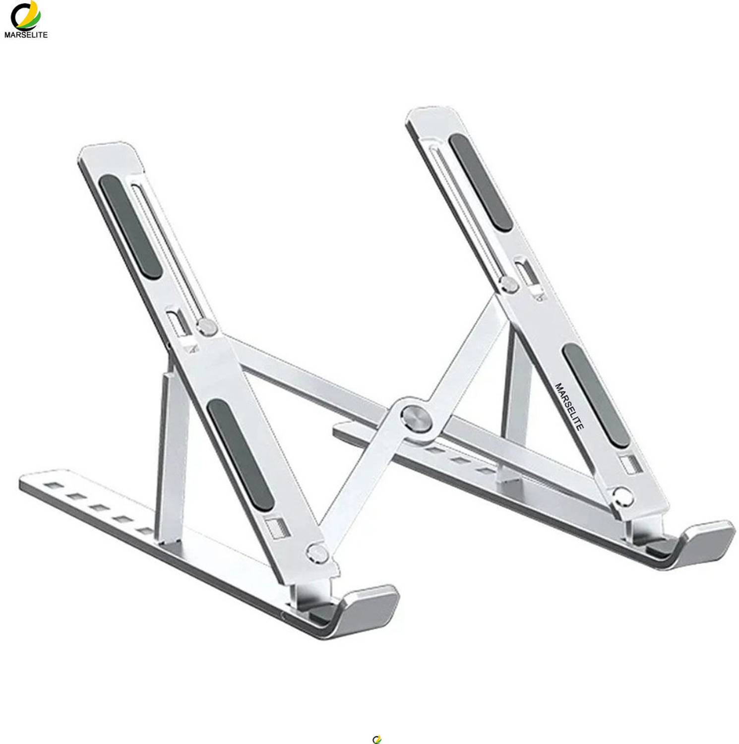 MARSELITE MARS-STD70 Aluminium Laptop Stand with Adjustable Height Compatible with 26 - 35 cm Laptops