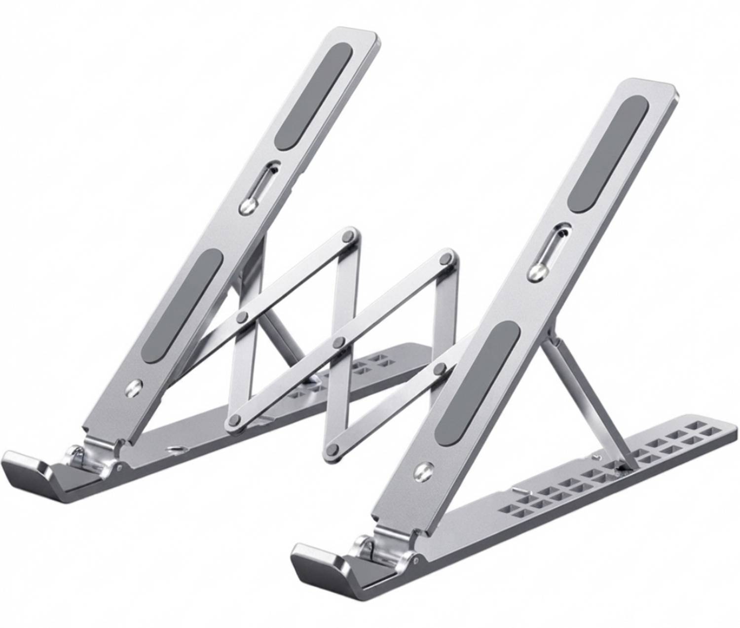 Dyazo Plus 10 Angle Laptop Stand Fully Foldable Raiser Fits Upto 15.6 Inch Notebooks Double X Laptop Aluminium Laptop Stand with Adjustable Height Compatible with Universal Laptops