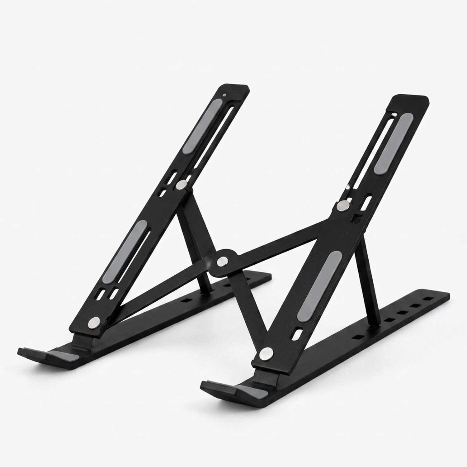 Image of Cipto Folding Height Adjustable Aluminium Foldable Portable Desktop Holder Riser Aluminium Laptop Stand with Adjustable Height Compatible with Universal Laptops