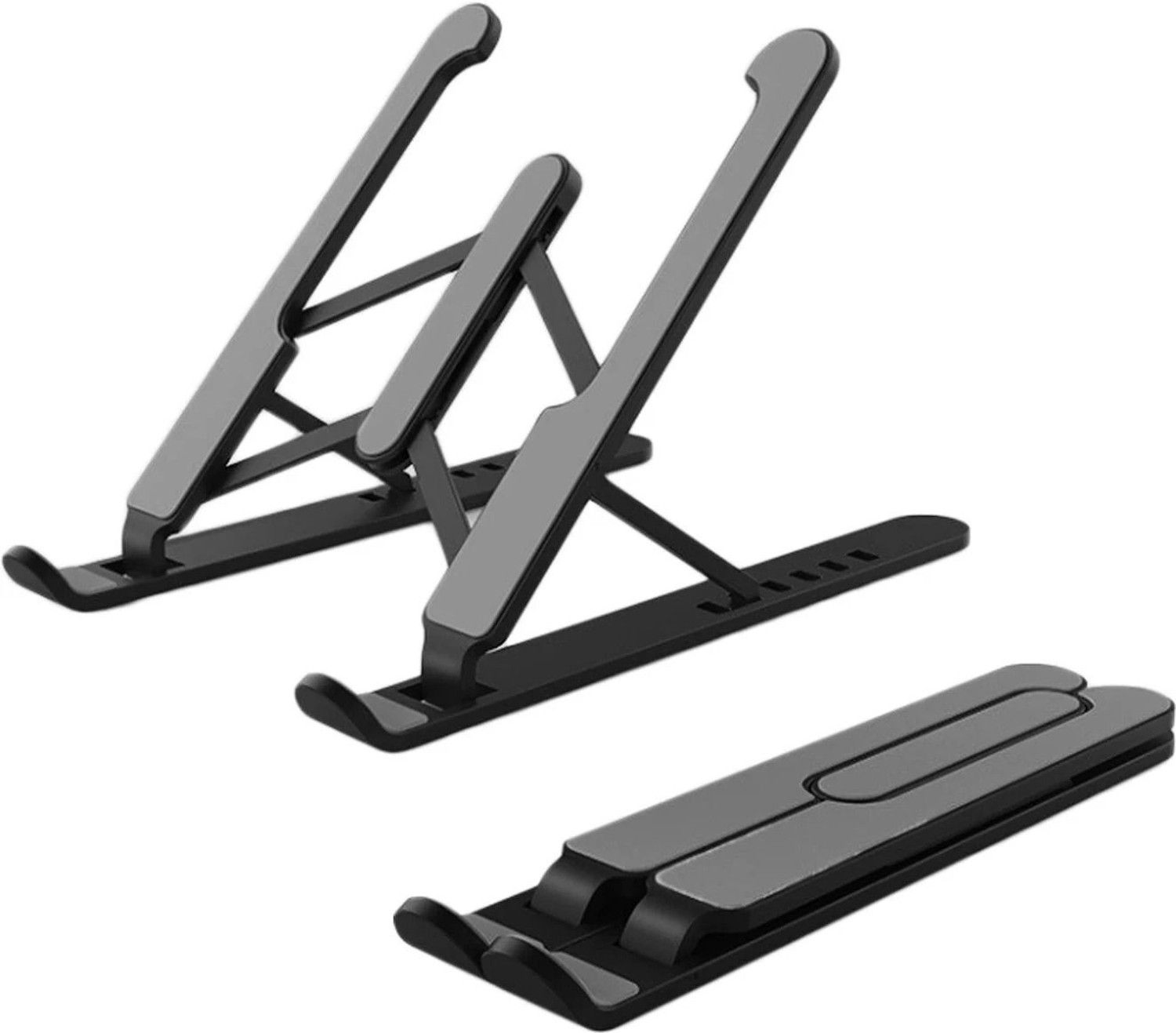 Image of ZEBRONICS Zeb-NS1000 ,6 Angles Adjustable Tabletop, Laptop stand(BLACK) Zeb - NS1000 Plastic Desk Stand Laptop Stand with Adjustable Height Compatible with Universal Laptops