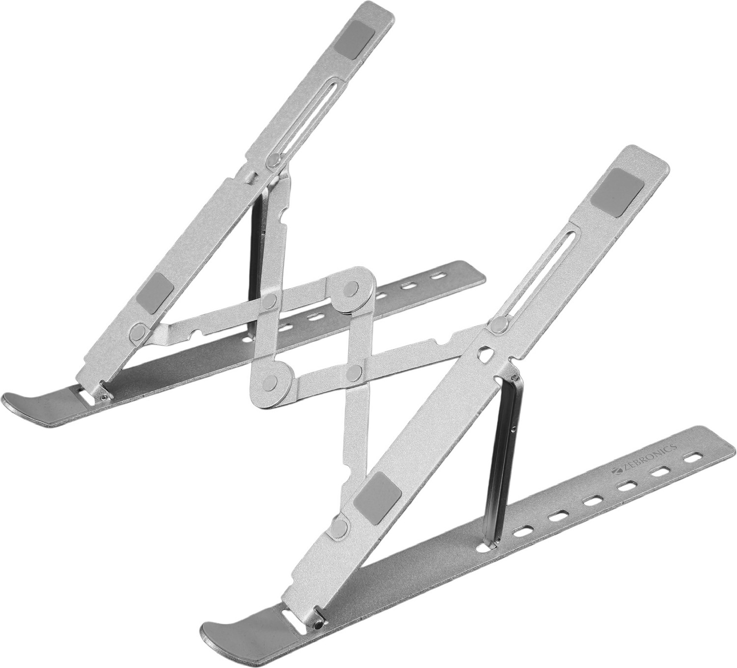 Image of ZEBRONICS ZEB-NS2000 PLUS Aluminium Laptop Stand with Adjustable Height Compatible with 40 - 44cm Laptops