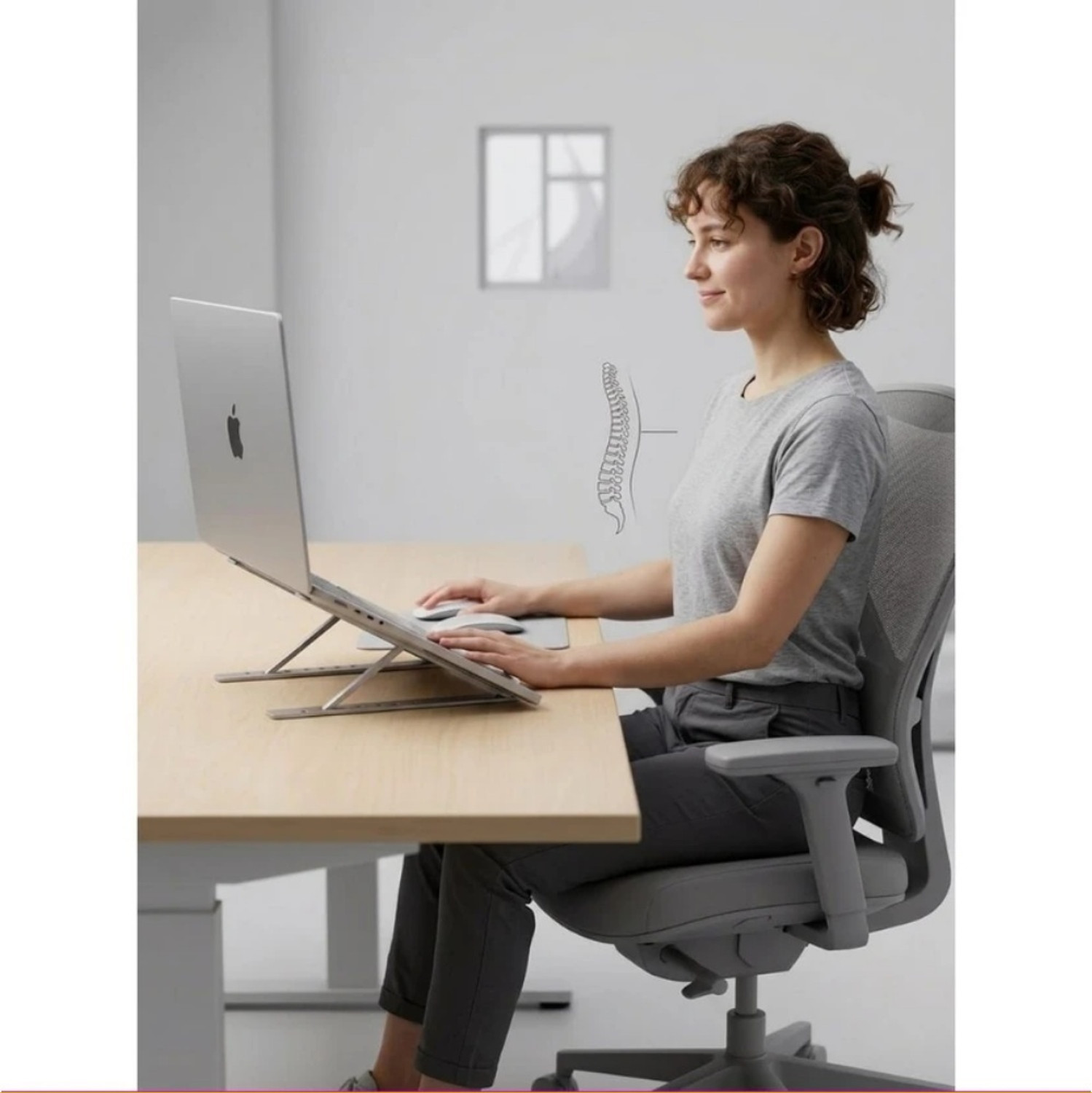 Image of HB ENTERPRISE Laptop Aluminium Stand 13 Aluminium Rotatable Laptop Stand with Adjustable Height Compatible with Universal Laptops
