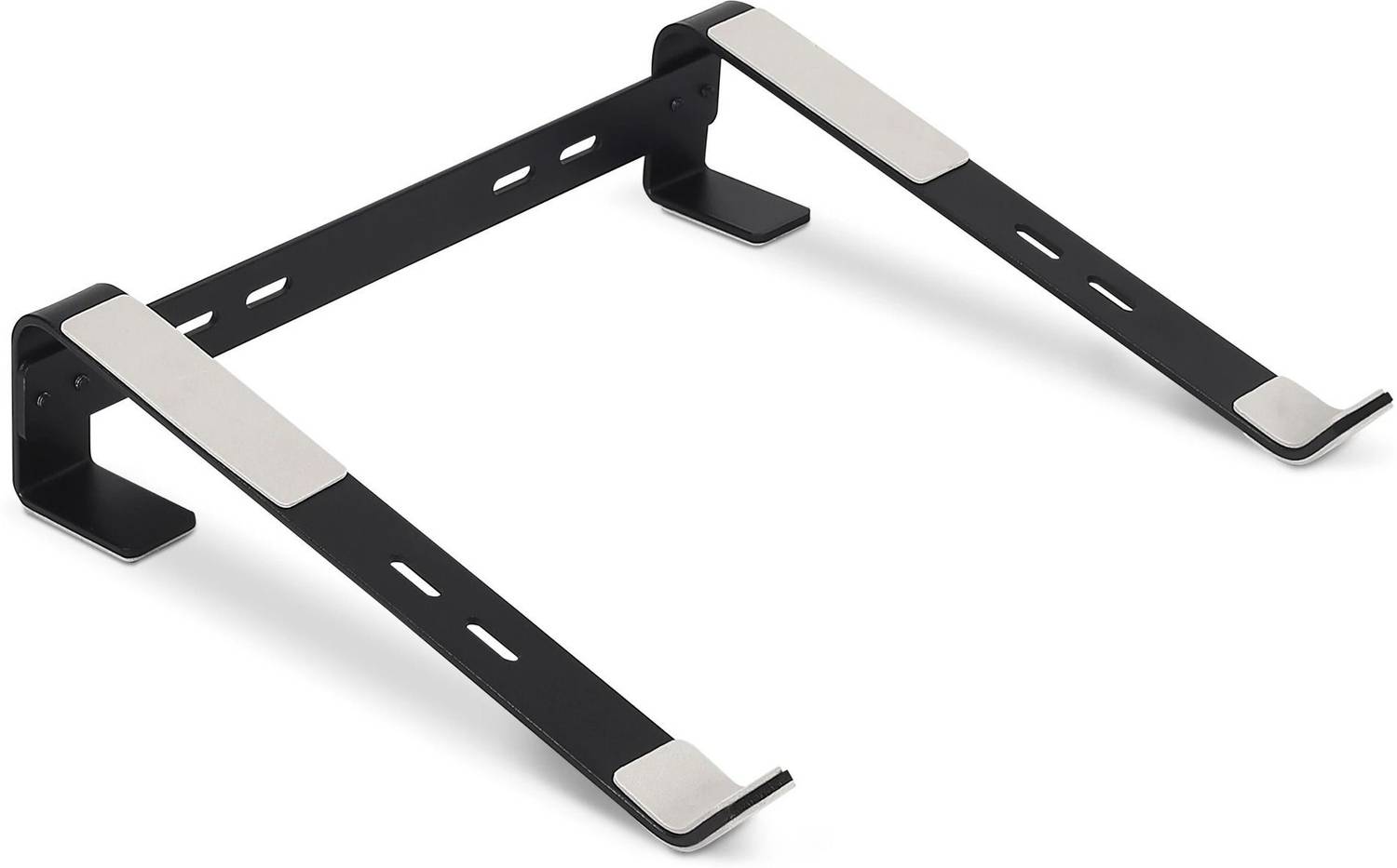 AMEXTRON Aluminium Portable Laptop Stand with Height Adjustable & Foldable Stand for MacBook, HP, Dell, & all Other device Iron Laptop Stand Compatible with 26 - 35 cm Laptops