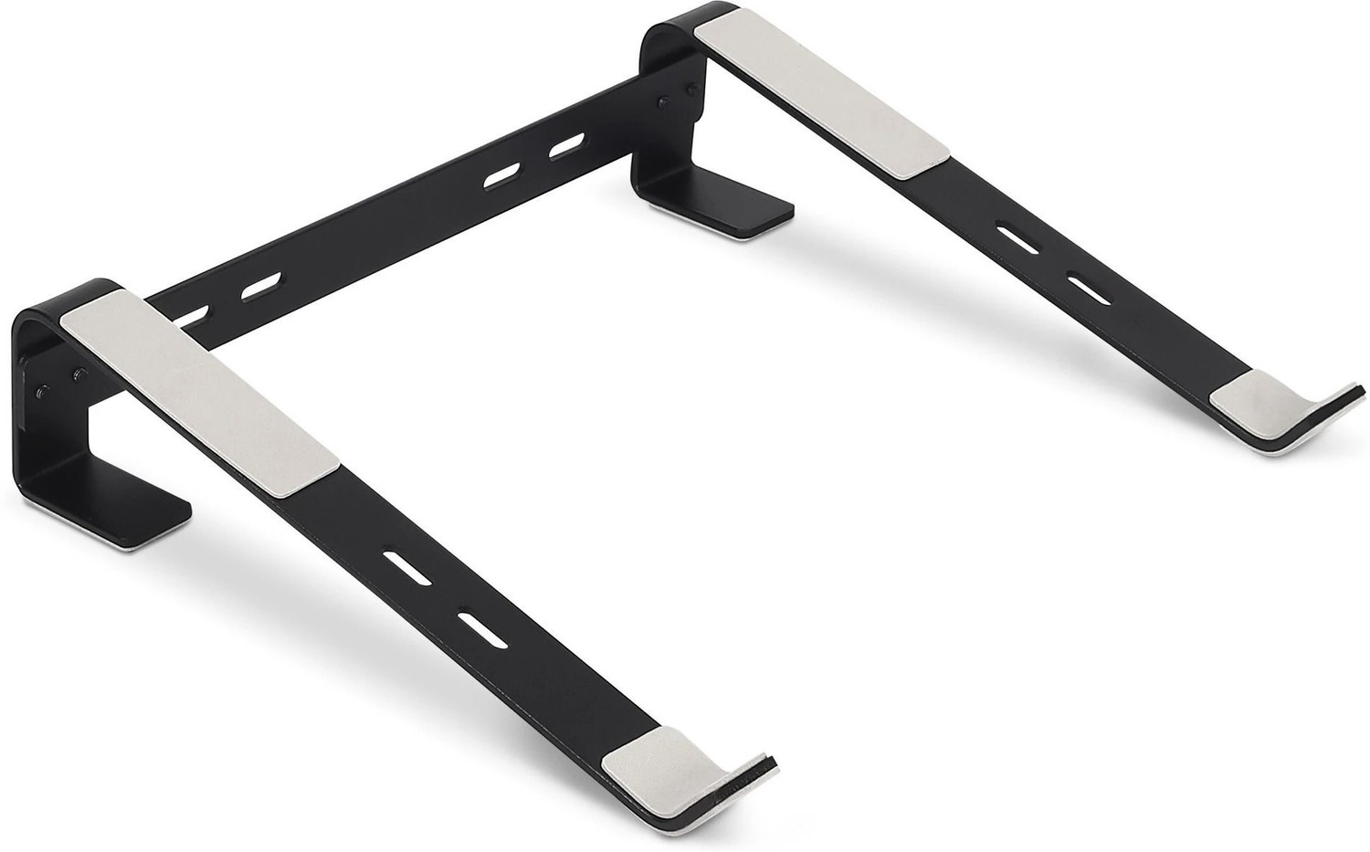 Image of AMEXTRON Aluminium Portable Laptop Stand with Height Adjustable & Foldable Stand for MacBook, HP, Dell, & all Other device Iron Laptop Stand Compatible with 26 - 35 cm Laptops