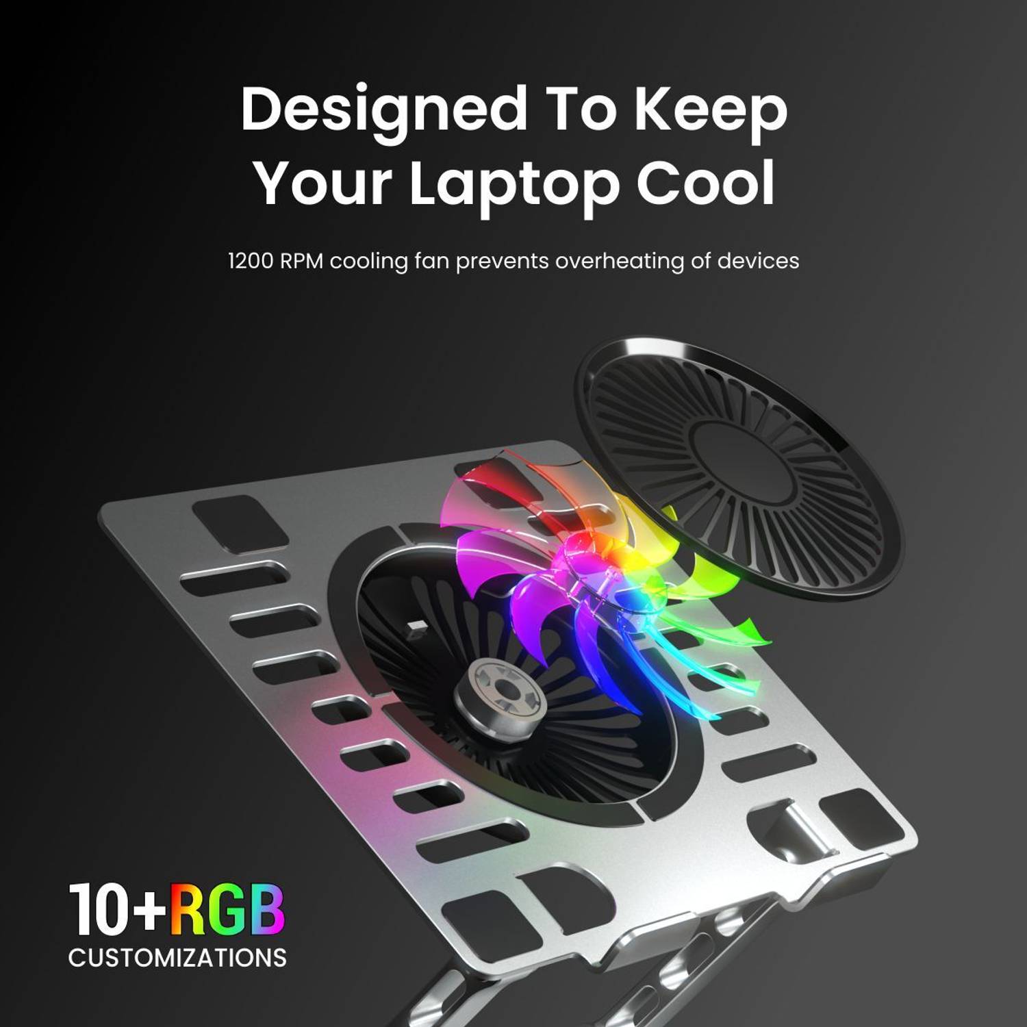 Portronics My Buddy Spinlight Laptop Stand - Image 3
