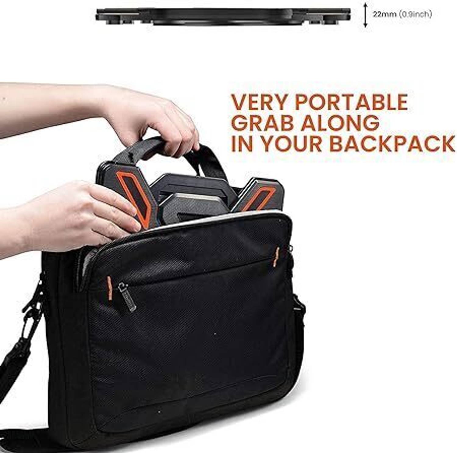 STRIFF Laptop Stand Black for 9-15.6 inch Laptops - Image 5