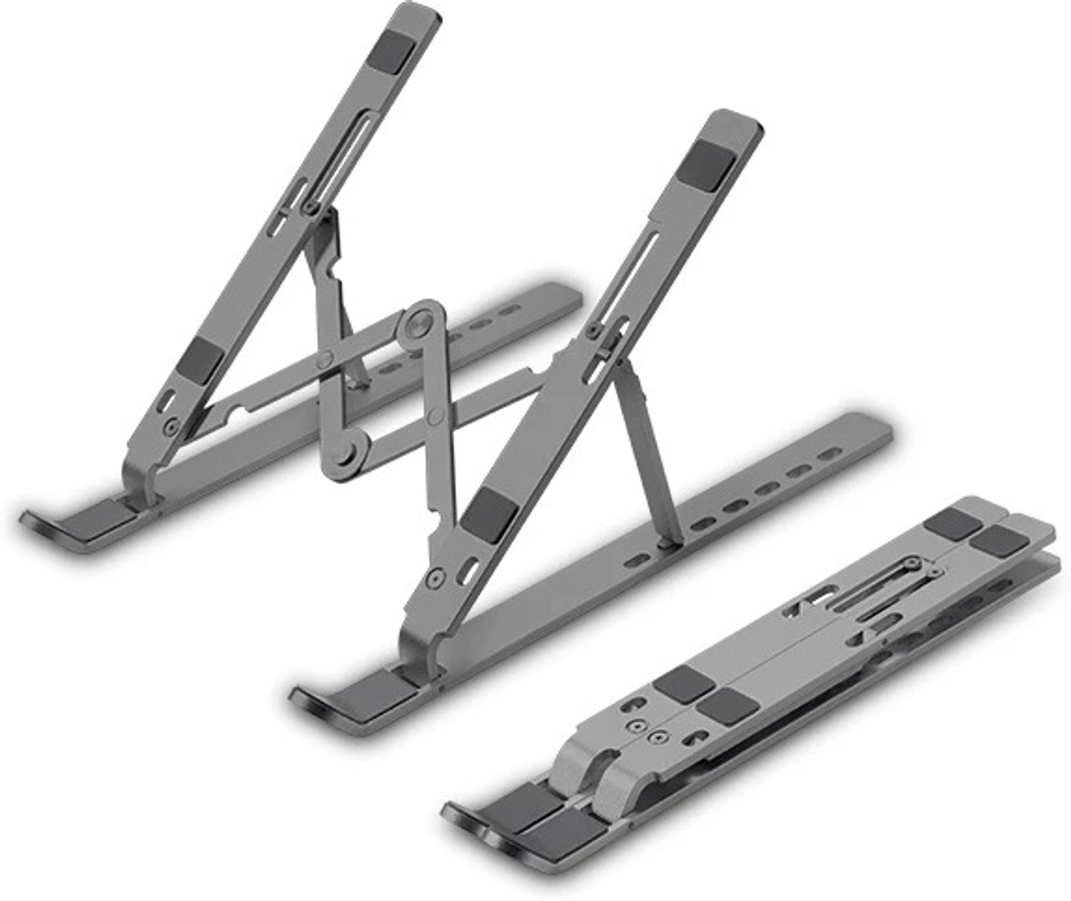 Image of FALMAGU ZEB-NS2000 Aluminium Laptop Stand with Adjustable Height Compatible with 40 - 44cm Laptops