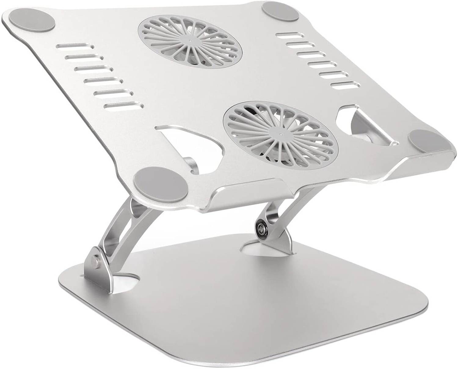 SYADEL Aluminium Foldable Laptop Stand 7 Height Adjustable Stainless Steel Laptop Stand with Adjustable Height Compatible with 26 - 35 cm Laptops