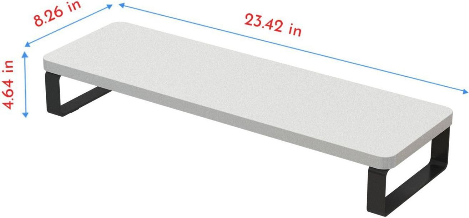 Image of craftovation CV-Monitor Stand-White Wooden Desk Stand Laptop Stand Compatible with Universal Laptops