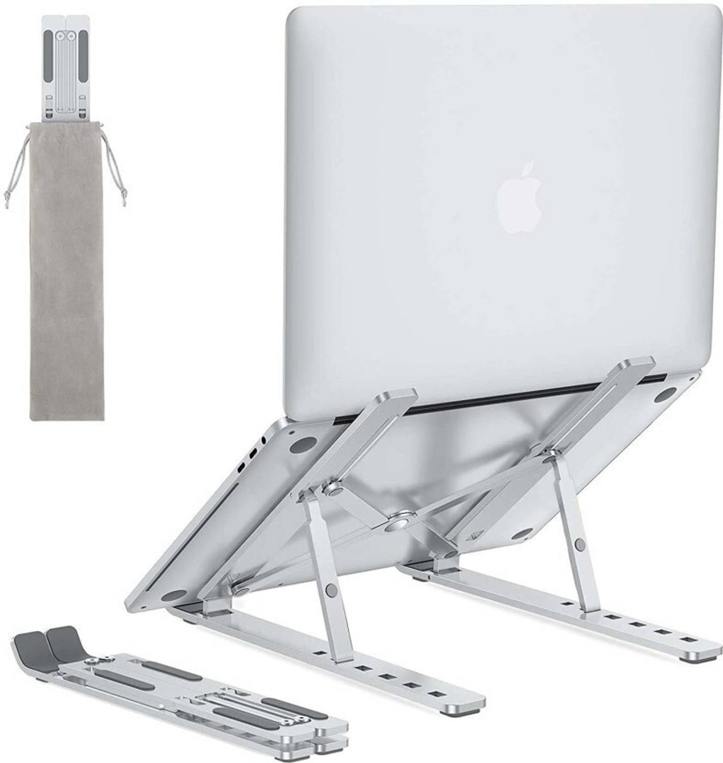 Amazm Tabletop Ergonomic Aluminum|Lightweight Desktop Holder Lap Desks Compatible for All Laptops & Tablets up to 16 inches Aluminium Rotatable Laptop Stand with Adjustable Height Compatible with Universal Laptops
