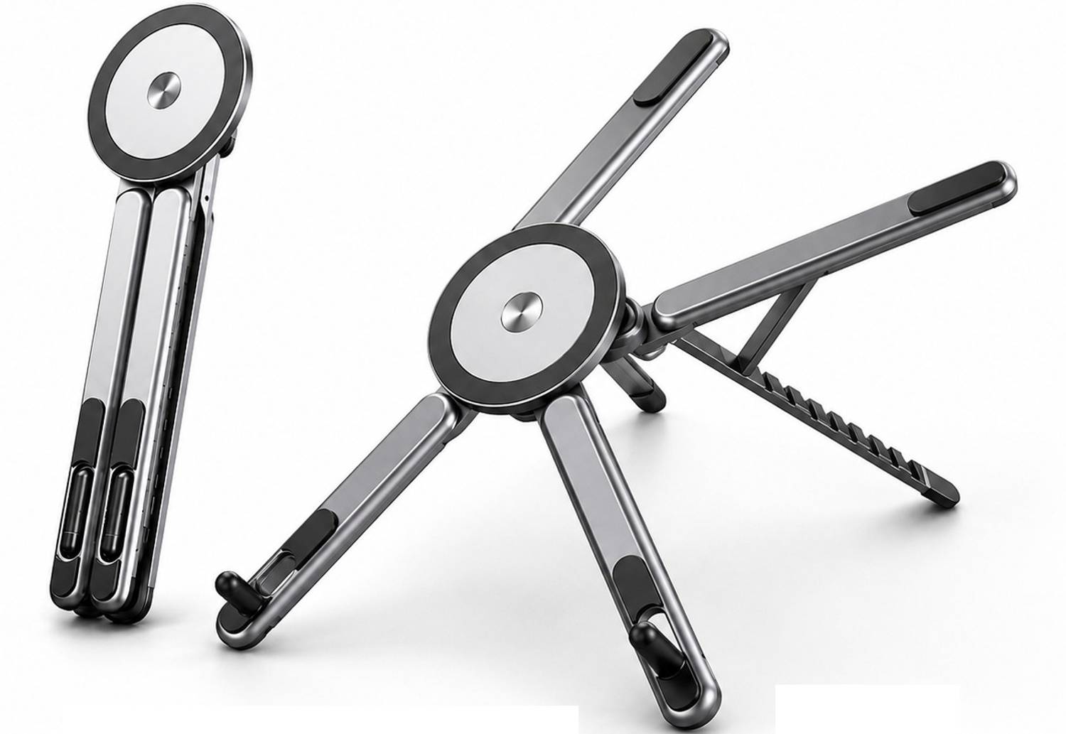 Primate Foldable Aluminum Laptop Stand Adjustable Portable Desk Stand for Laptop Tablet Foldable Aluminum Laptop Stand Adjustable Portable Desk Stand for Laptop Tablet Aluminium Rotatable Laptop Stand with Adjustable Height Compatible with Universal Laptops