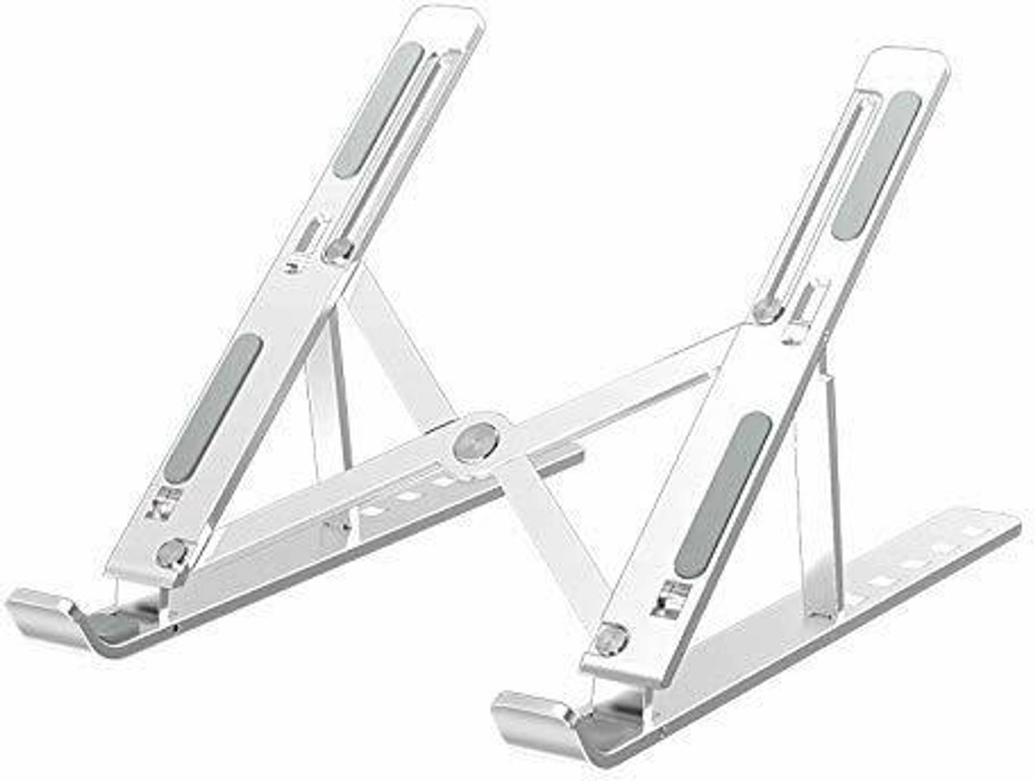 BRV Aluminum Alloy Adjustable Laptop Stand Aluminium Laptop Stand with Adjustable Height Compatible with 26 - 35 cm Laptops