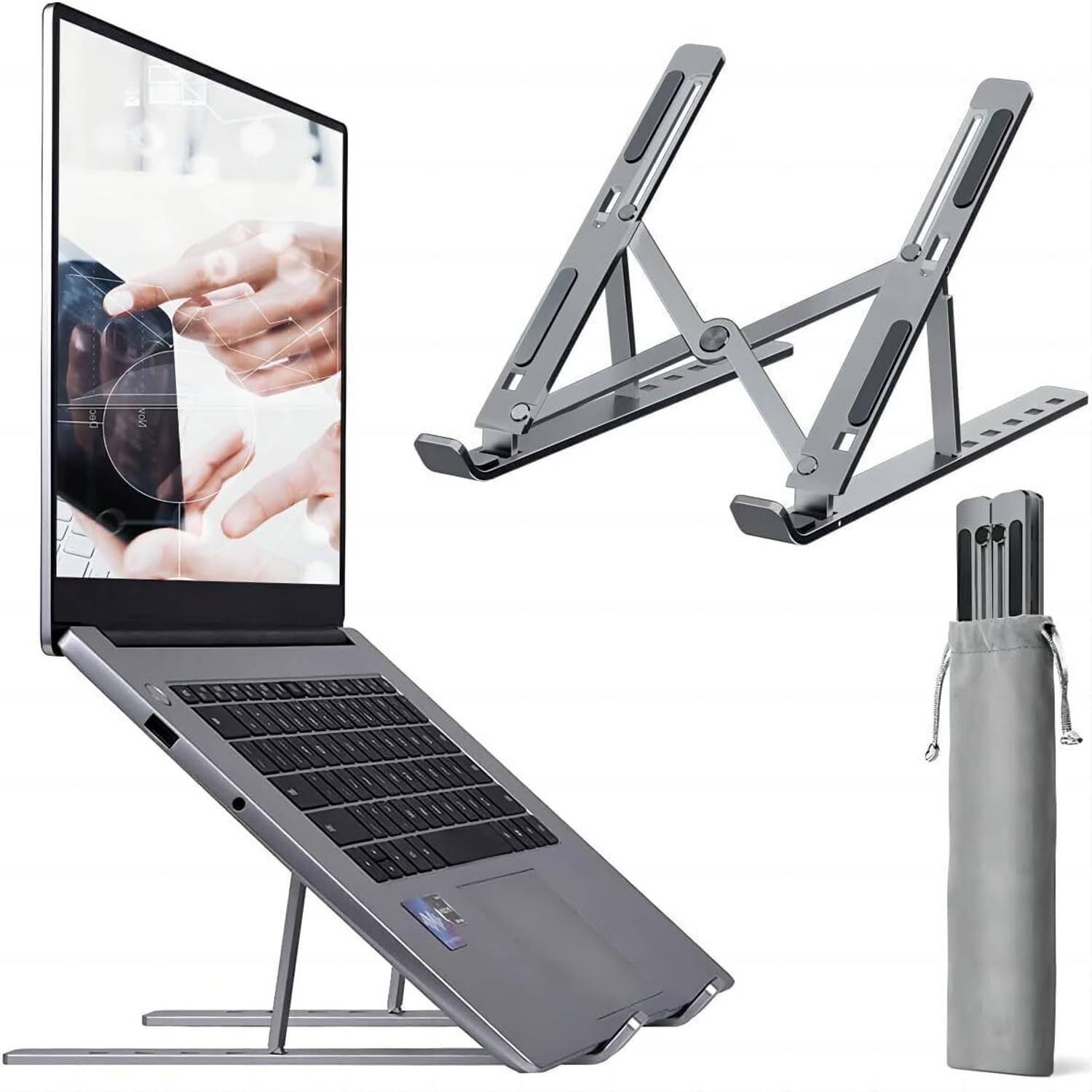 BERStronics 6 Angles Aluminum Laptop Stand - Image 1