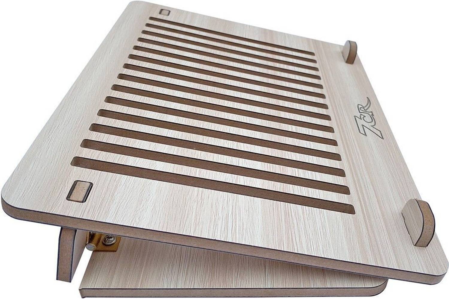 7CR Lapstand-2121 UNQ21W Wooden Laptop Stand Compatible with 26 - 35 cm Laptops