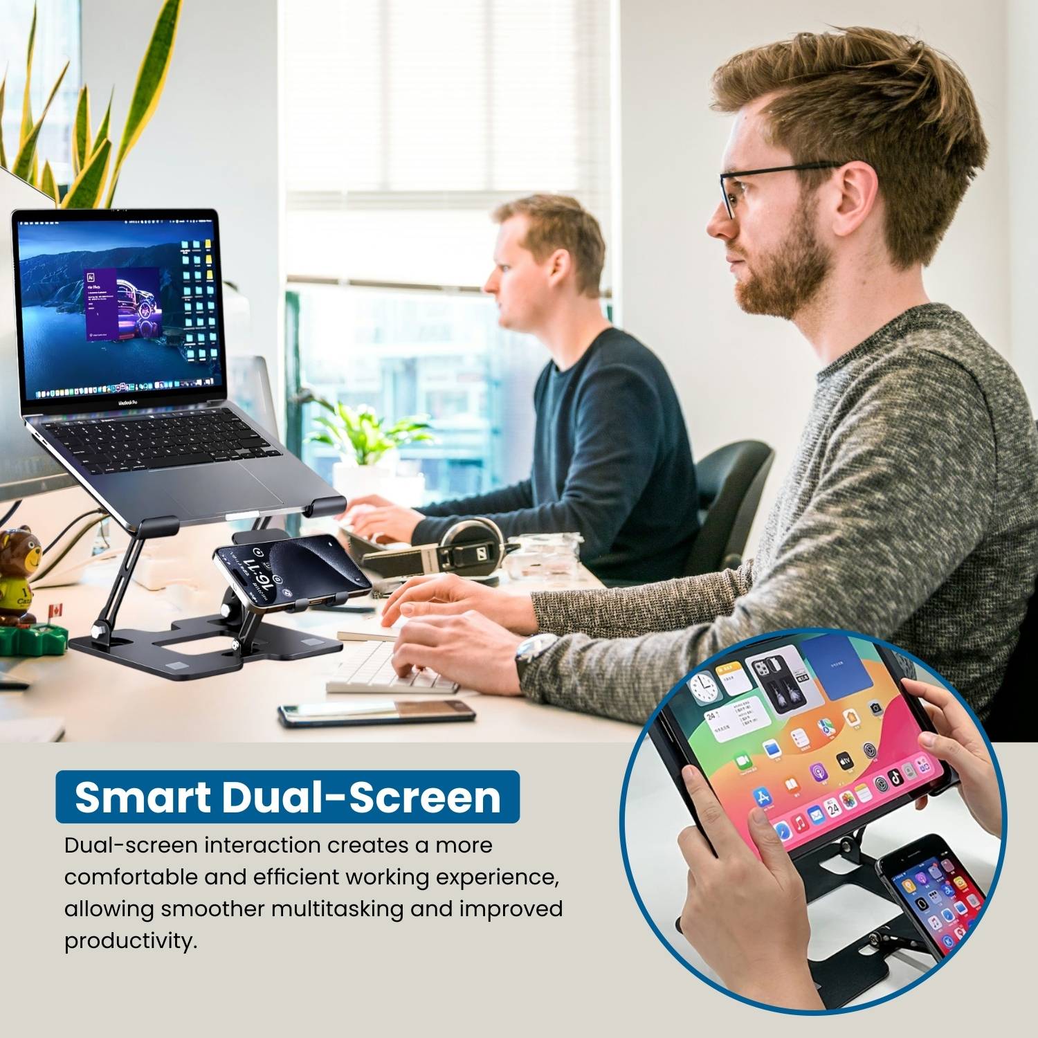 Dyazo Plus 2-in-1 Laptop & Mobile Stand DZ9696 - Image 4