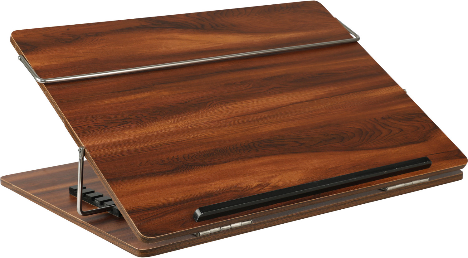 Image of Novelty Store 1 Compartments Wooden, MDF Laptop Stand, Table Top (Teak) 12x16