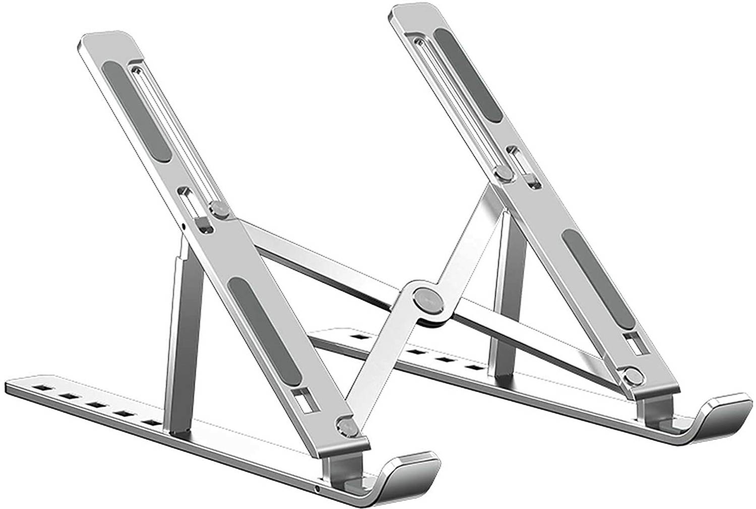 Equipagecart Laptop Stand Holder Computer Tablet Stand 6 Angles Adjustable Foldable Portable Aluminium Laptop Stand with Adjustable Height Compatible with Universal Laptops