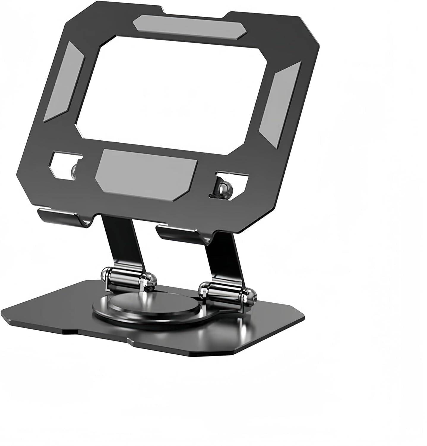 ULTRABYTES Adjustable 360 Rotating Aluminum Desktop Holder 360, Metal Stand Holder, Foldable, For iPad, Tablet, Mobile, E-Reader 4-13” Stainless Steel Rotatable Laptop Stand with Adjustable Height Compatible with 26 - 35 cm Laptops
