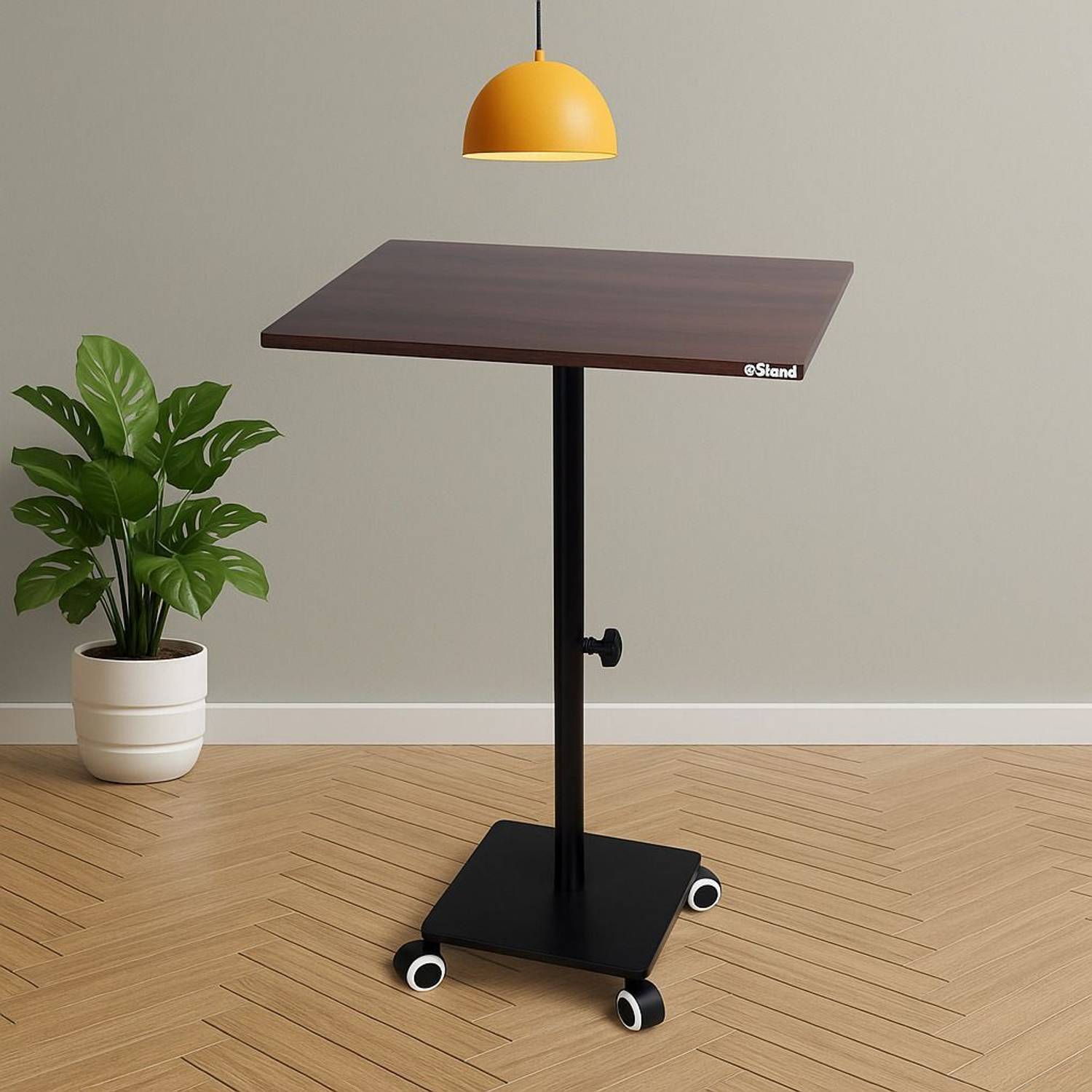 eStand Sit-Stand Ergonomic Adjustable Table (72Cms to 112Cms) Height Adjustable Stand Carbon Steel Rotatable Laptop Stand with Adjustable Height Compatible with Universal Laptops