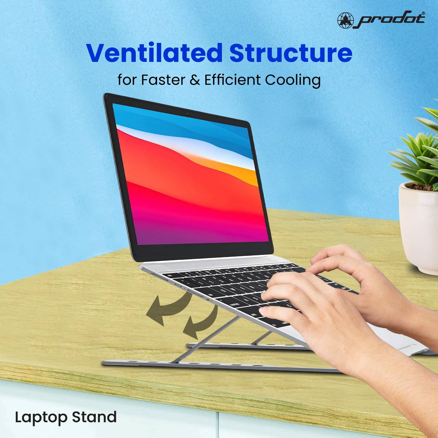 ProDot Multi-Angle Metal Laptop Stand - Image 3