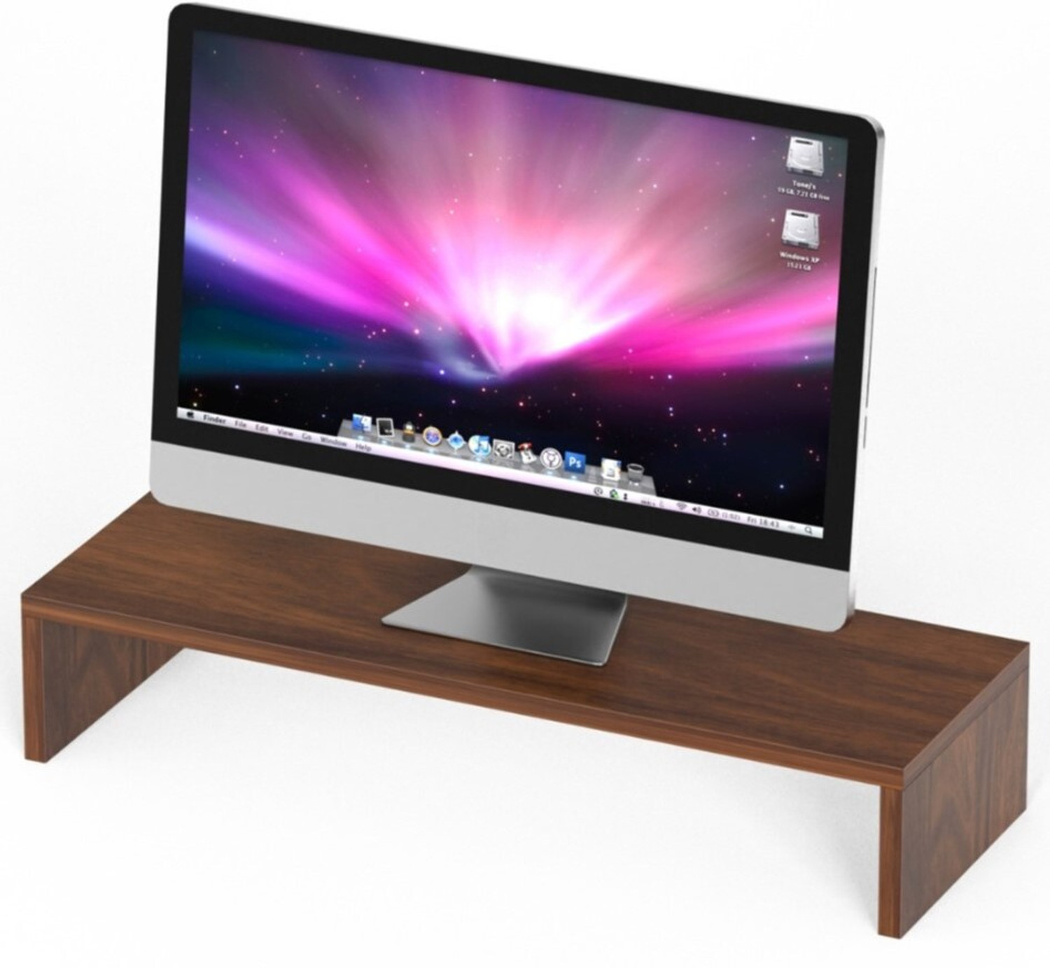 Image of BLUEWUD Norel Monitor Computer PC Screen Height Riser Stand Norel Wooden Laptop Stand Compatible with Universal Laptops