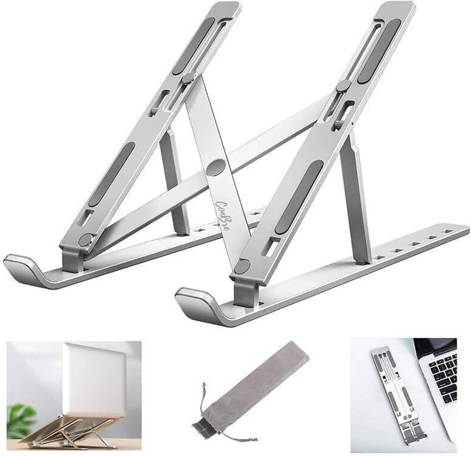 Prefect workmate LAPTOP STAND Aluminium Laptop Stand with Adjustable Height Compatible with 26 - 35 cm Laptops